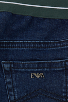 Logo Printed Waistband Jeans